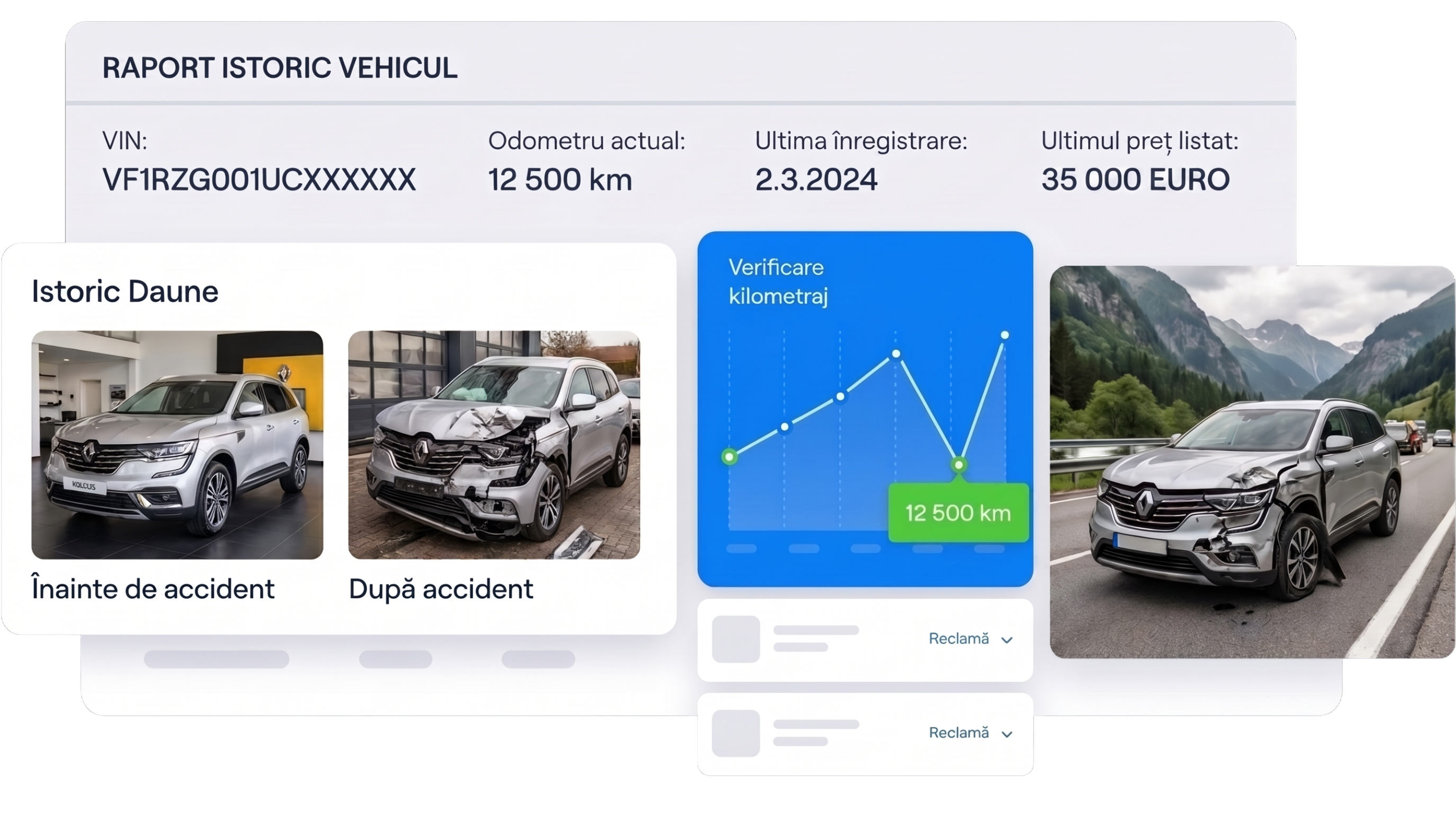 Raport verificare istoric auto
